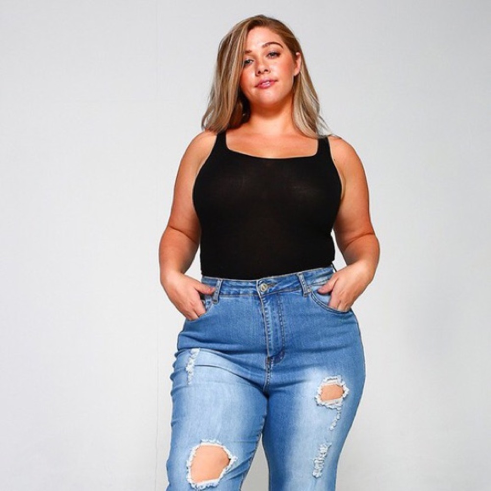 Lt Stone Distressed Jeans - Picture 2 of 5